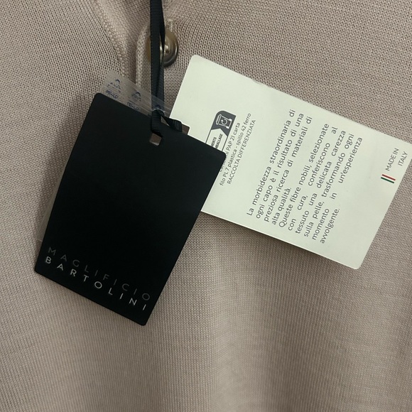 Bartolini NWT Men’s M Merino light long sleeve sweater Made in Italy. Beautiful - Picture 9 of 11